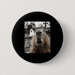 Funny Capybara Halloween Costume  6 Cm Round Badge