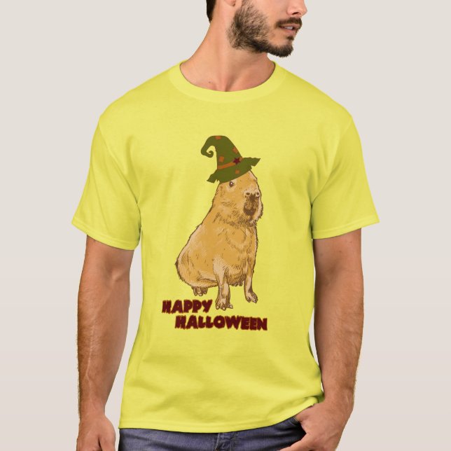 Funny Capybara - Halloween Rodent T-Shirt (Front)
