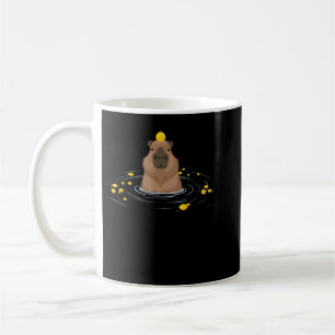 Funny Capybara in Water With Lemons Meme  Coffee Mug
