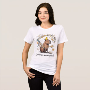 Funny Capybara Inner Peace Is Non Negotiable T-Shi Tri-Blend Shirt