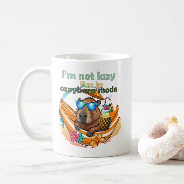 funny capybara lovers gift ,cute capybara ,don’t w coffee mug (With Donut)