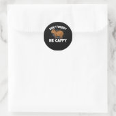 Funny Capybara Owner Capybara Pet Classic Round Sticker (Bag)