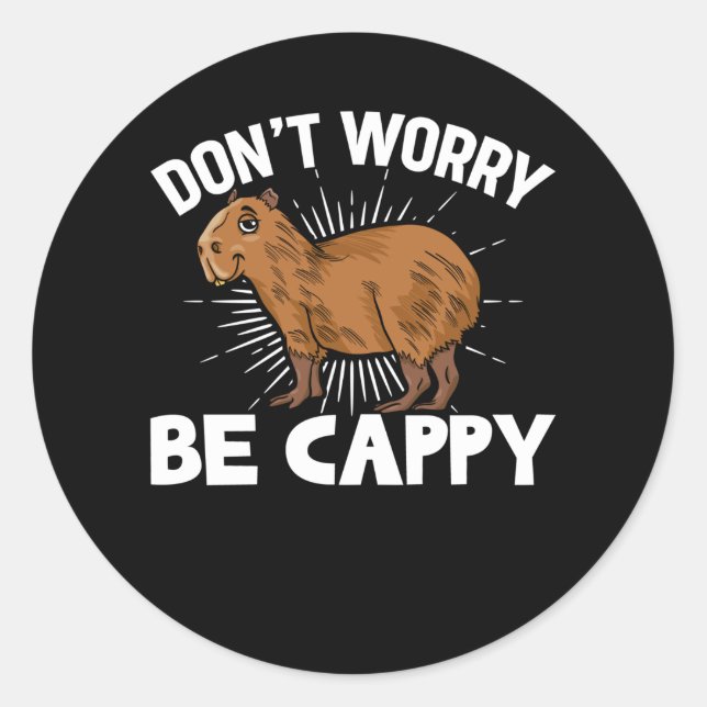 Funny Capybara Owner Capybara Pet Classic Round Sticker (Front)