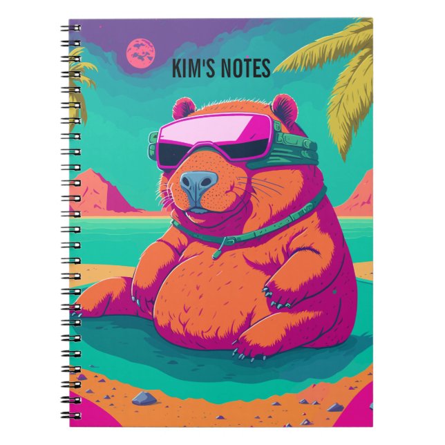 Funny Capybara Personalised Notebook (Front)