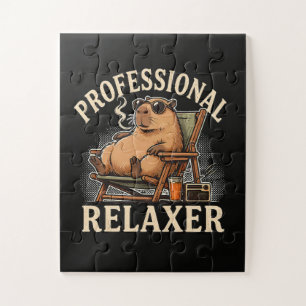 Funny Capybara Professional Relaxer Jigsaw Puzzle