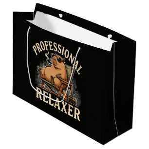 Funny Capybara Professional Relaxer Large Gift Bag