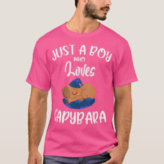 Funny Capybara Quote Just A Boy Who Loves Capybara T-Shirt