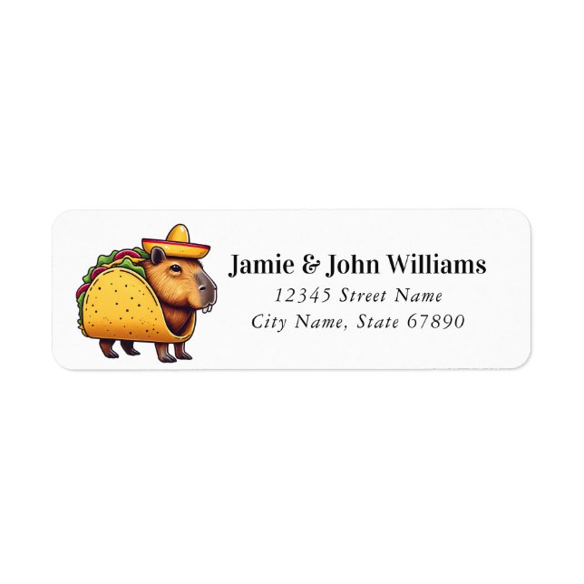 Funny Capybara Return Address Labels (Front)