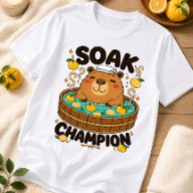 Funny Capybara Soak Champion Yuzu Bath T-Shirt