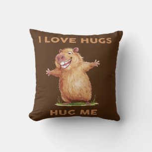 Funny Capybara Throw Pillow