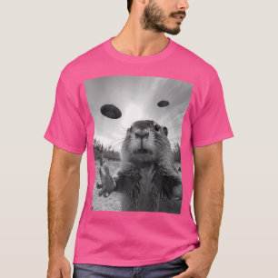 Funny Capybara Ufo Alien Funny Weird T-Shirt