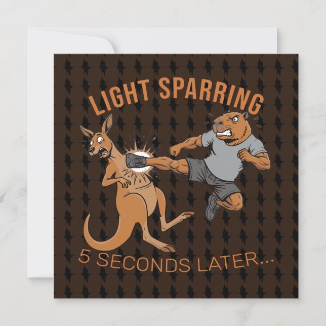 Funny Capybara vs Kangaroo Light Sparring MMA Meme (Front)