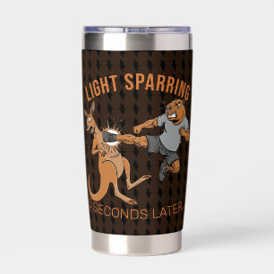 Funny Capybara vs Kangaroo Light Sparring MMA Meme Insulated Tumbler