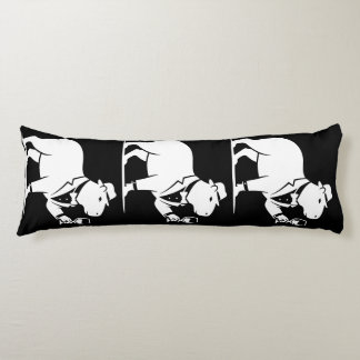 Funny Capybara Wineglass Minimalist Modern Body Cushion