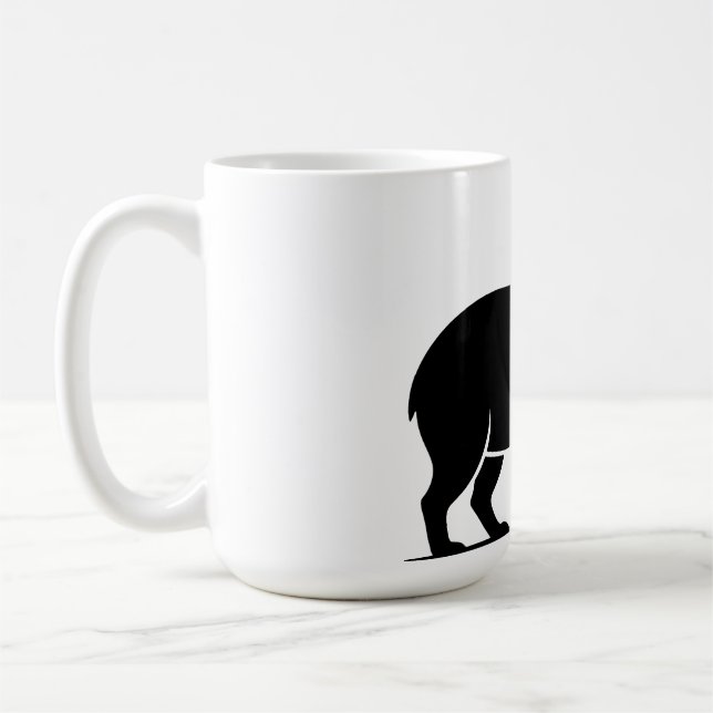 Funny Capybara Wineglass Minimalist Modern Coffee Mug (Left)