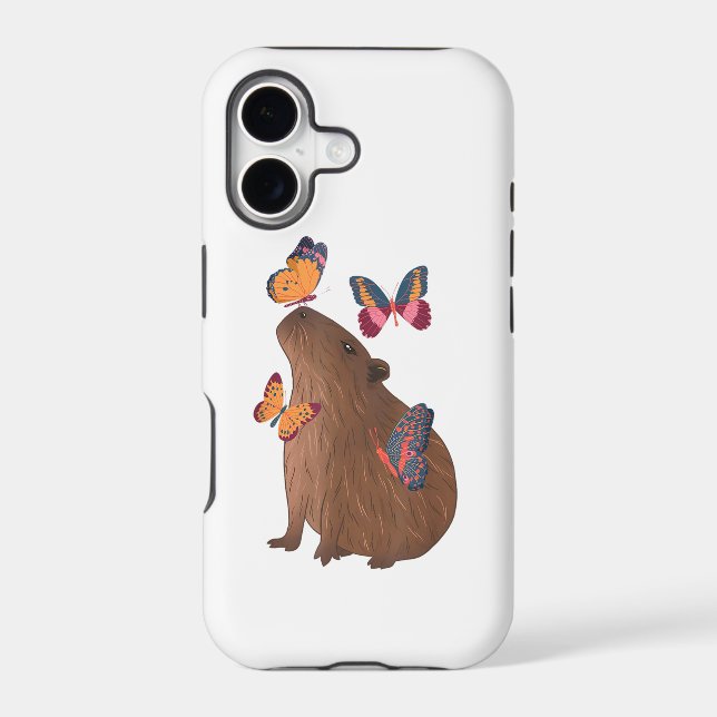 Funny Capybara with Butterfly – Cute Rodent Animal (Back)