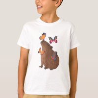 Funny Capybara with Butterfly – Cute Rodent Animal