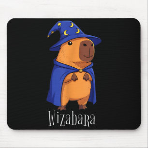 Funny Capybara Wizard Costume Wizabara Graphic Kid Mouse Pad