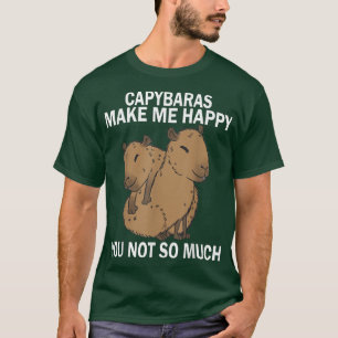 Funny Capybaras Make me happy you not so much Wate T-Shirt