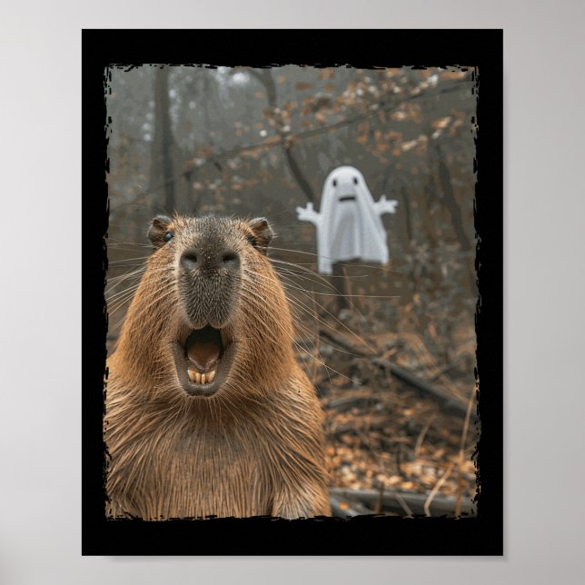 Funny Capyra Halloween  Poster (Front)