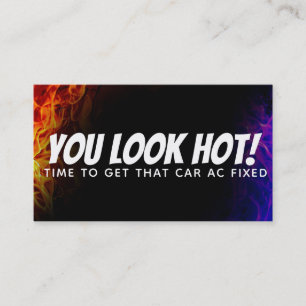 Funny Car AC Repair slogans business Cards