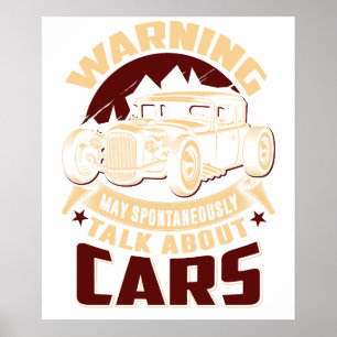 Funny Car Cars Engineer Mechanic Lovers Poster