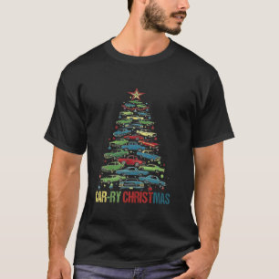 Funny Car Christmas Tree For Men Merry Xmas For Ca T-Shirt