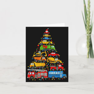 Funny Car Christmas Tree Xmas Light Boys Kids Todd Card