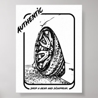 Funny Car Enthusiast Graphic t - Drop A Gear Poster