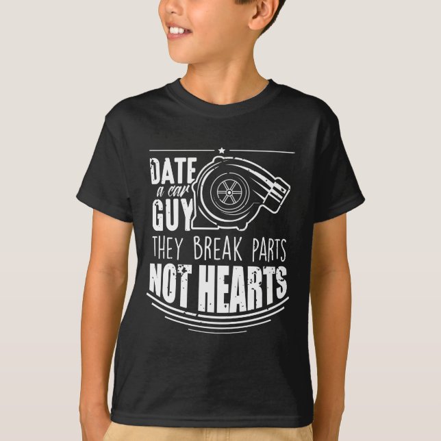 Funny Car Guy Joke - Turbo Tuning Mechanics T-Shirt (Front)