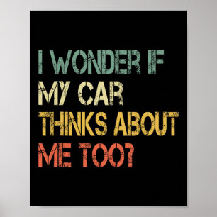 Funny Car Guy Mechanic Fathers Day Dad Mens Car Pa Poster