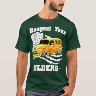 Funny Car Guy - Respect Your Elders Classic Panel  T-Shirt