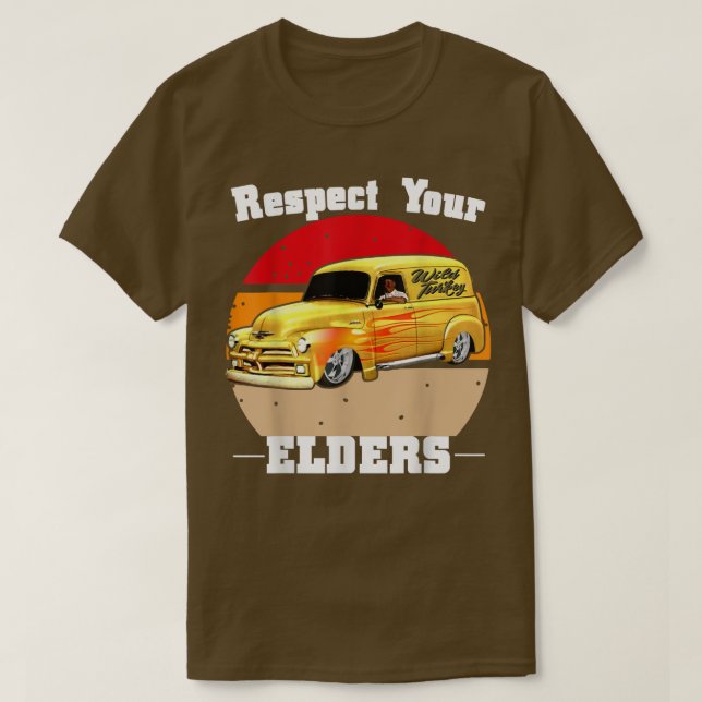 Funny Car Guy - Respect Your Elders Classic Panel  T-Shirt (Design Front)