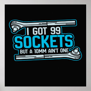 Funny Car Mechanic Design Mechanic Canvas Poster