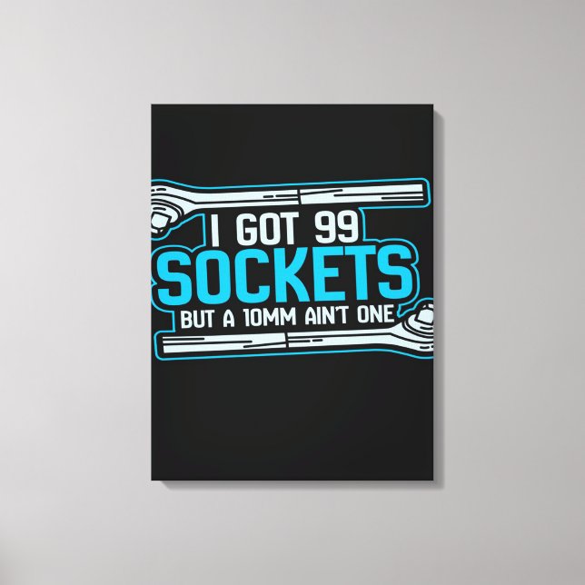 Funny Car Mechanic Design | Mechanic Canvas Print (Front)