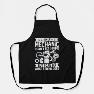 Funny Car Mechanic Engineer Men Women Kids Auto Me Apron