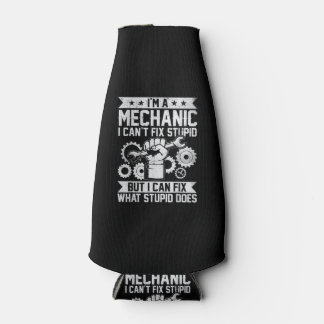 Funny Car Mechanic Engineer Men Women Kids Auto Me Bottle Cooler