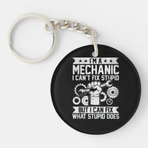 Funny Car Mechanic Engineer Men Women Kids Auto Me Key Ring