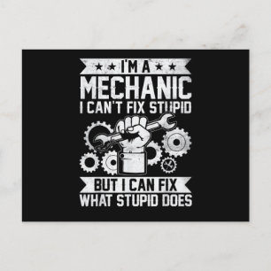 Funny Car Mechanic Engineer Men Women Kids Auto Me Postcard
