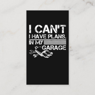 Funny Car Mechanic Garage Tuning Fan Business Card