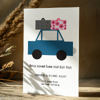Funny Car New Home Moving Flat Announcement Card