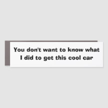 Funny Car Novelty WHAT I DID COOL CAR
