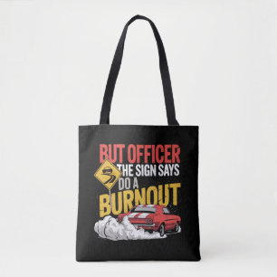 Funny Car Racing Burnout Drag Racing Muscle Car Tote Bag