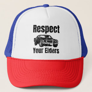 Funny Car - Vintage Respect Your Elders Classic Mu Trucker Hat