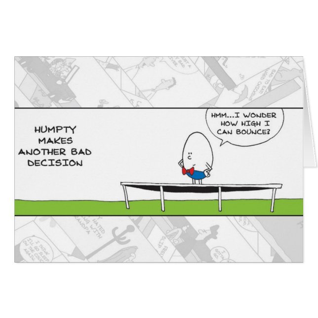 Funny Card - Bad Decisions (Front Horizontal)