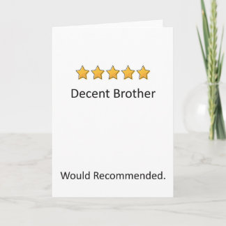 Funny Card For Brother