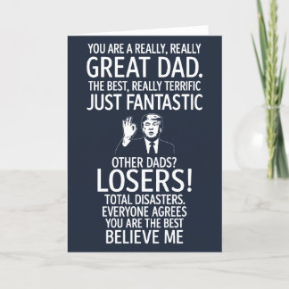 Funny Card for Dad from Daughter, Son, Kids on Fat