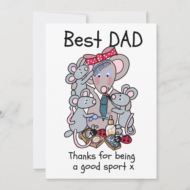 Funny Card for Dad from kids. (Front)
