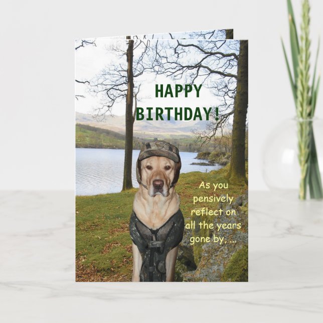 Funny Card for Hunter or Military from Friends (Front)