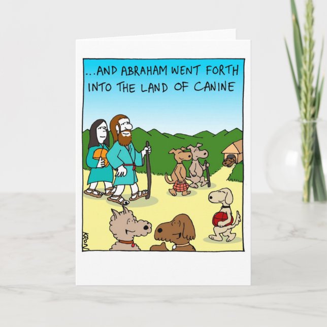 Funny card for Rosh Hashanah - Land of Canine (Front)